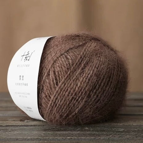 Xue bao - Fluffy Wool blended yarn Crochet Knit Blanket Jumpers Shawls for Autumn Winter Rainy Cold day 904