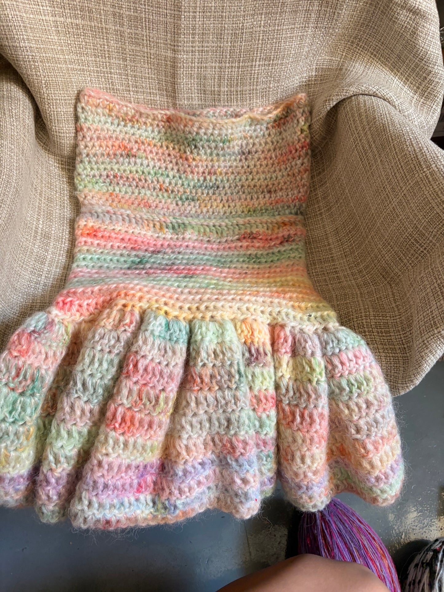 Dolly skirt -How to enjoy yarn playground