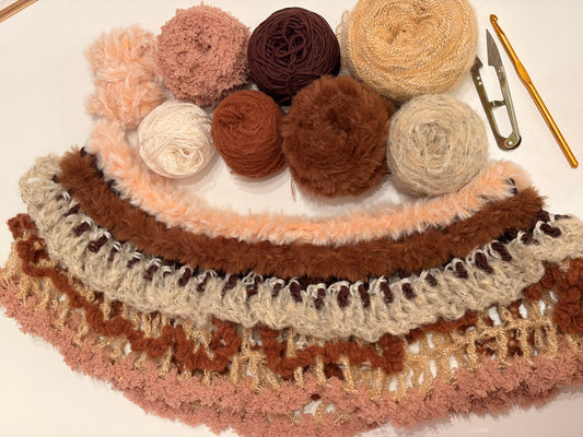 Mesh top/skirt/shrug -How to enjoy yarn playground