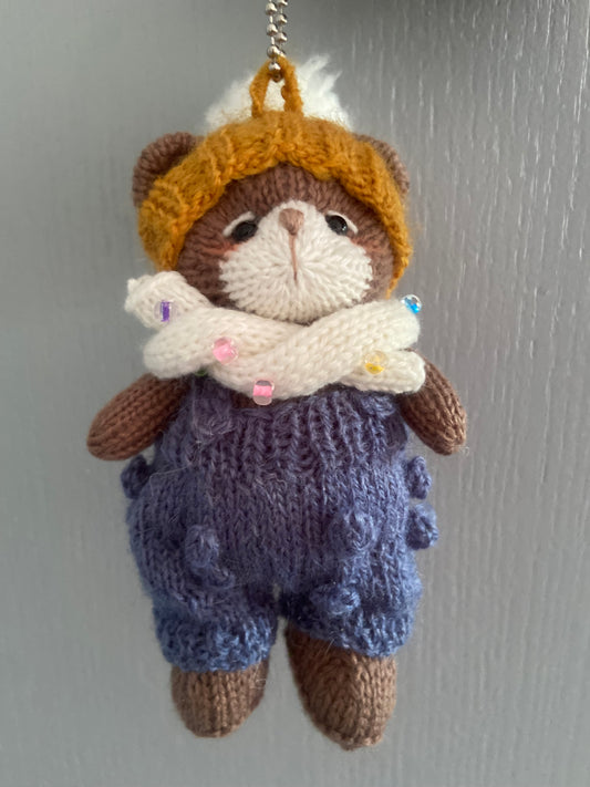 猫吟花夏 Teddy bear blue jumper