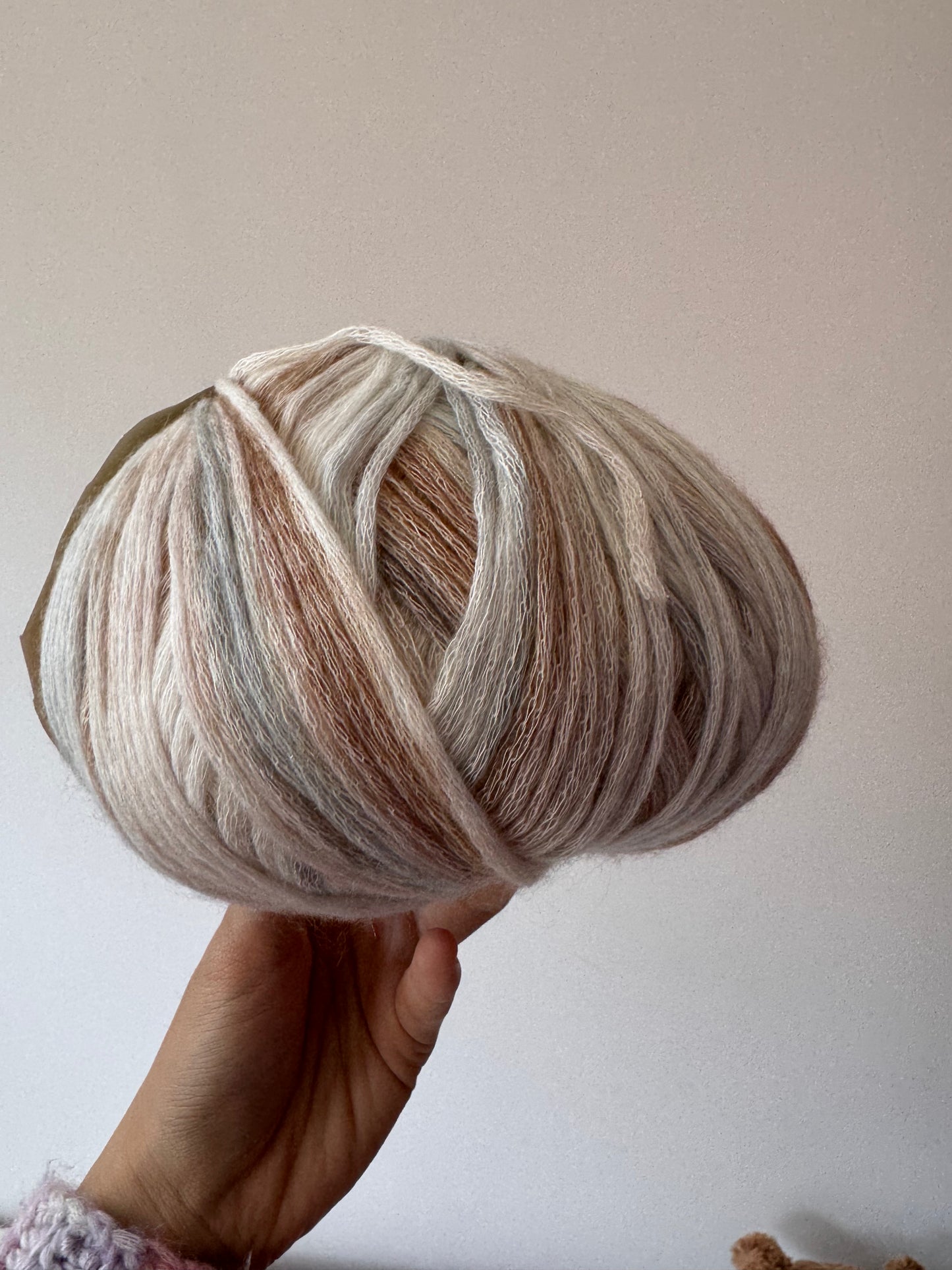 SHIKE Cloud-Cluster Multicolor Rainbow Yarn for Knitting&Crocheting.Soft Wool Acrylic Cotton Blended Yarn.Gradient Space-Dyed Air Yarn