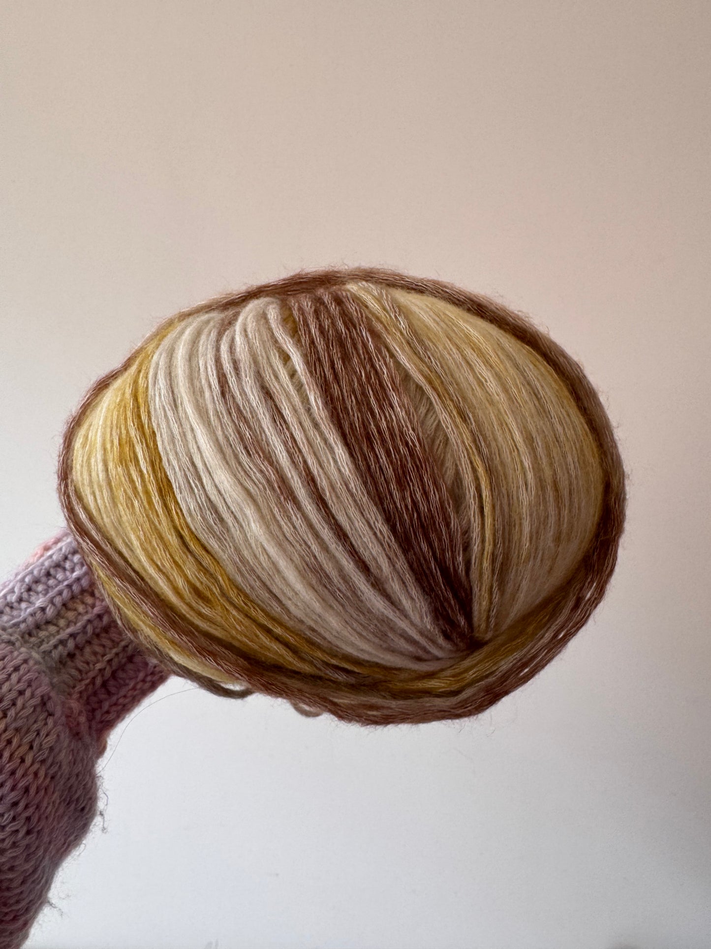 SHIKE Cloud-Cluster Multicolor Rainbow Yarn for Knitting&Crocheting.Soft Wool Acrylic Cotton Blended Yarn.Gradient Space-Dyed Air Yarn