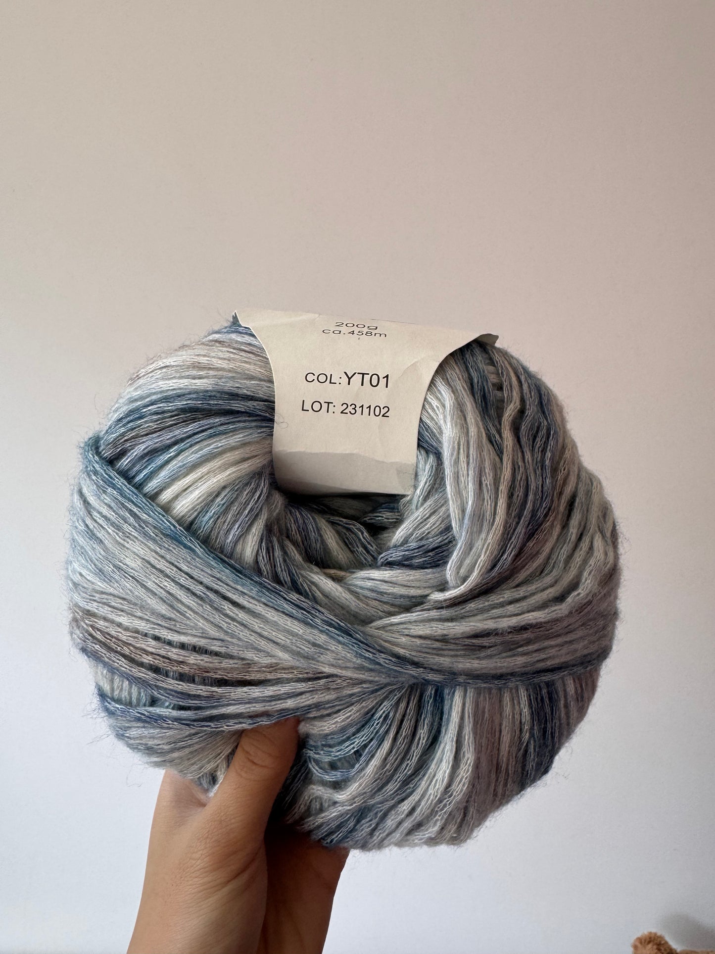 SHIKE Cloud-Cluster Multicolor Rainbow Yarn for Knitting&Crocheting.Soft Wool Acrylic Cotton Blended Yarn.Gradient Space-Dyed Air Yarn