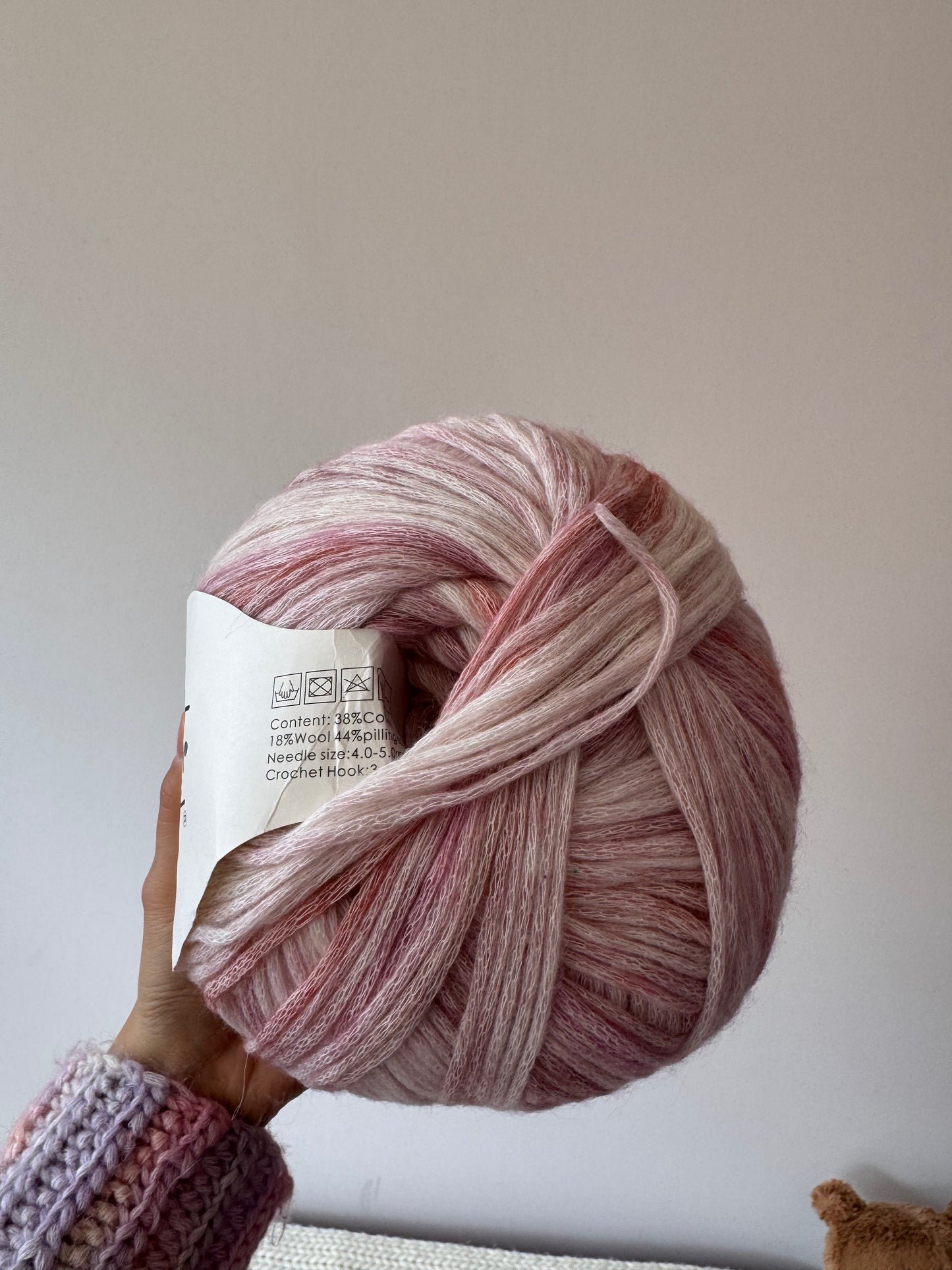 SHIKE Cloud-Cluster Multicolor Rainbow Yarn for Knitting&Crocheting.Soft Wool Acrylic Cotton Blended Yarn.Gradient Space-Dyed Air Yarn