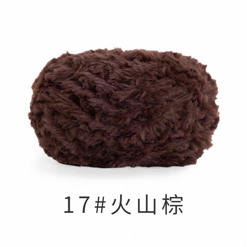QZS Faux Fur Yarn – Soft Mink-Style Yarn for Crochet and Knit DIY Scarves and Hats