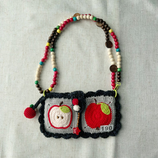 苹果祖母格 apple granny square shoulder bag