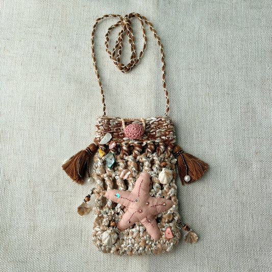 粉海星 pink star fish phone bag