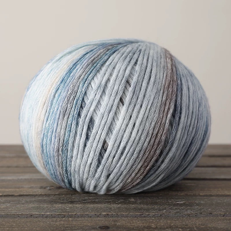 SHIKE Cloud-Cluster Multicolor Rainbow Yarn for Knitting&Crocheting.Soft Wool Acrylic Cotton Blended Yarn.Gradient Space-Dyed Air Yarn