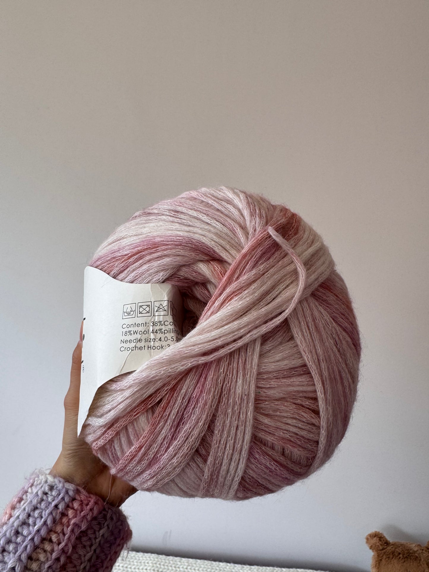 SHIKE Cloud-Cluster Multicolor Rainbow Yarn for Knitting&Crocheting.Soft Wool Acrylic Cotton Blended Yarn.Gradient Space-Dyed Air Yarn