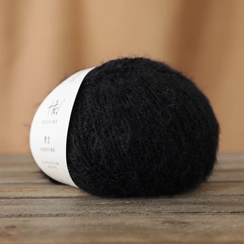SHIKE Snow-Fluffy Multicolor Rainbow Yarn for Knitting&Crocheting.Soft Wool Acrylic Cotton Blended Yarn.Gradient Space-Dyed Air Yarn