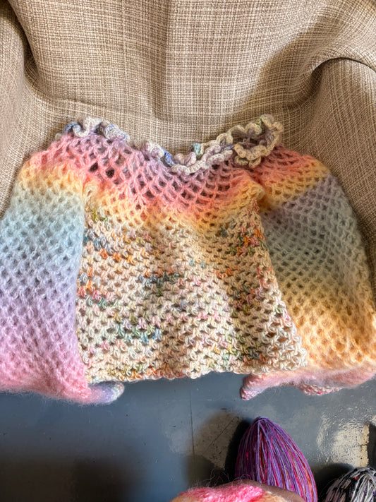 Fishnet top  -How to enjoy yarn playground