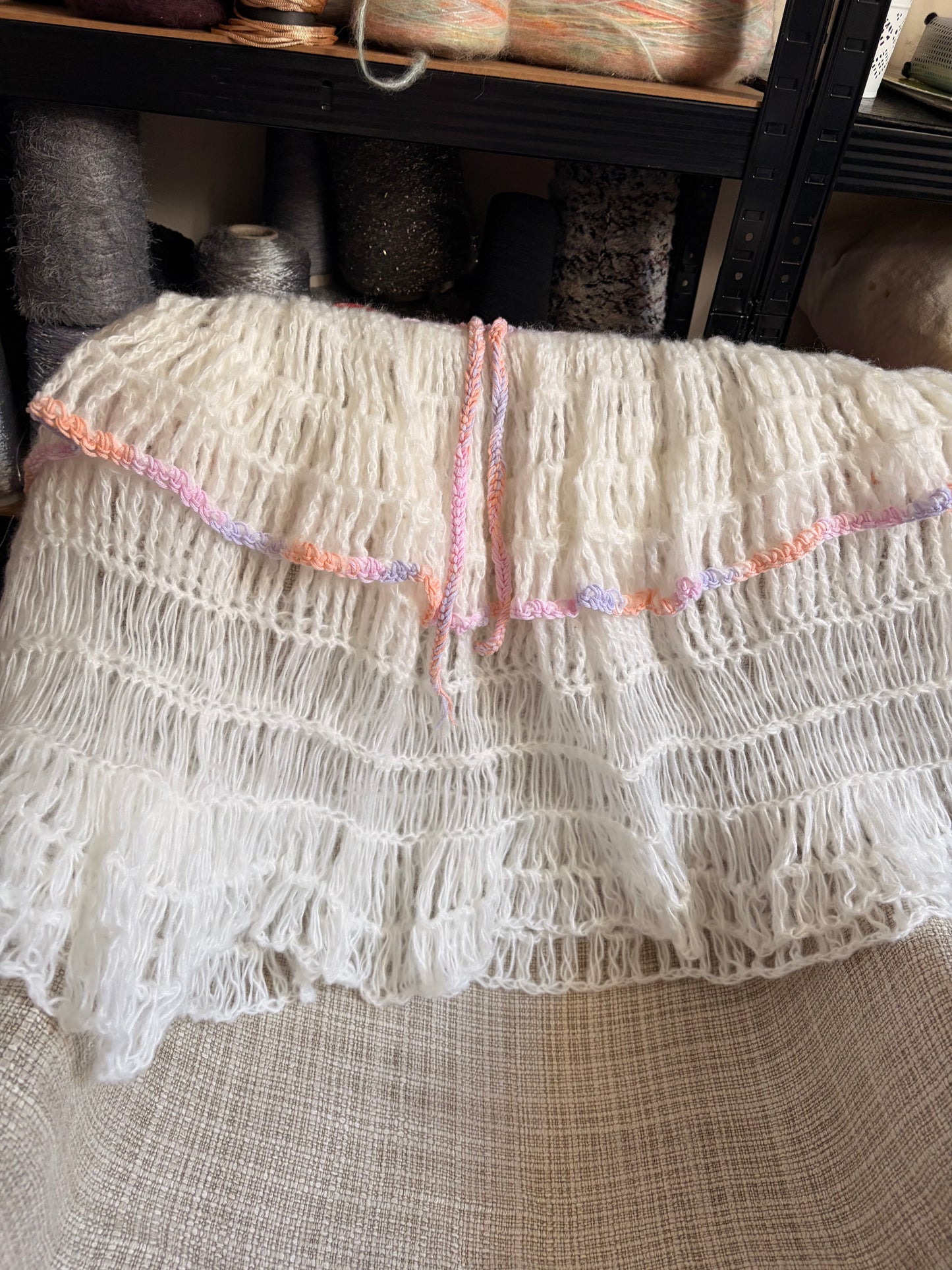 Cloudy medi skirt  -How to enjoy yarn playground