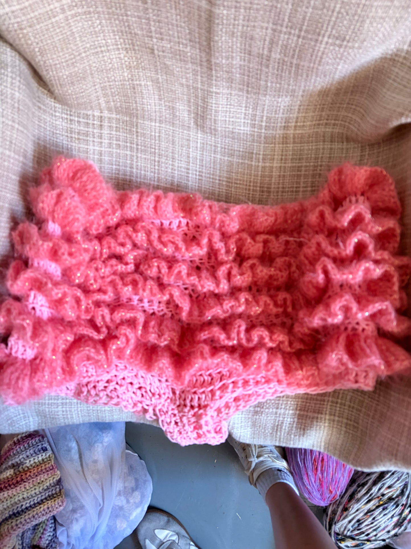 Ruffle Shorts -how to enjoy yarn playground