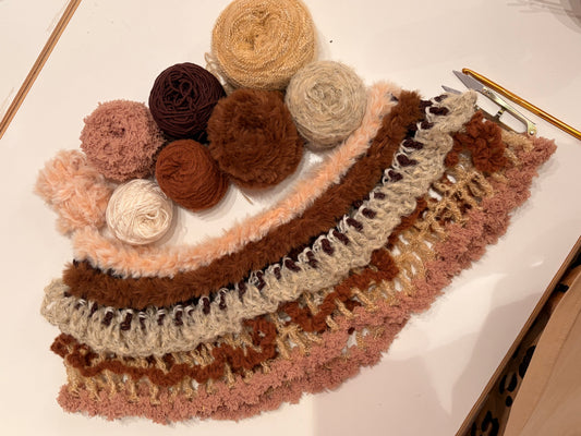 Mesh top/skirt/shrug -How to enjoy yarn playground