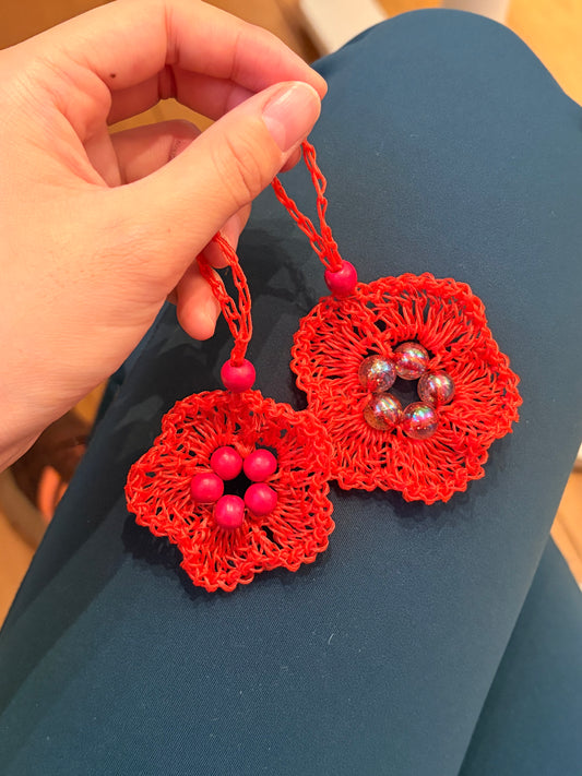 Beaded Flower Key Chain - How to enjoy yarn playground