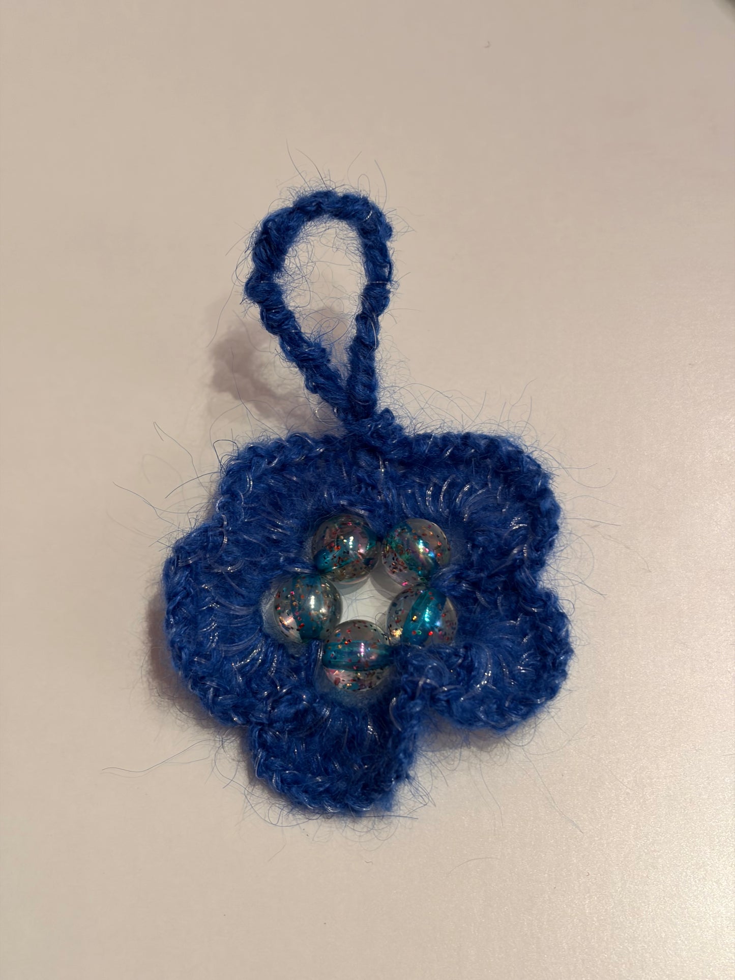 Beaded Flower Key Chain - How to enjoy yarn playground