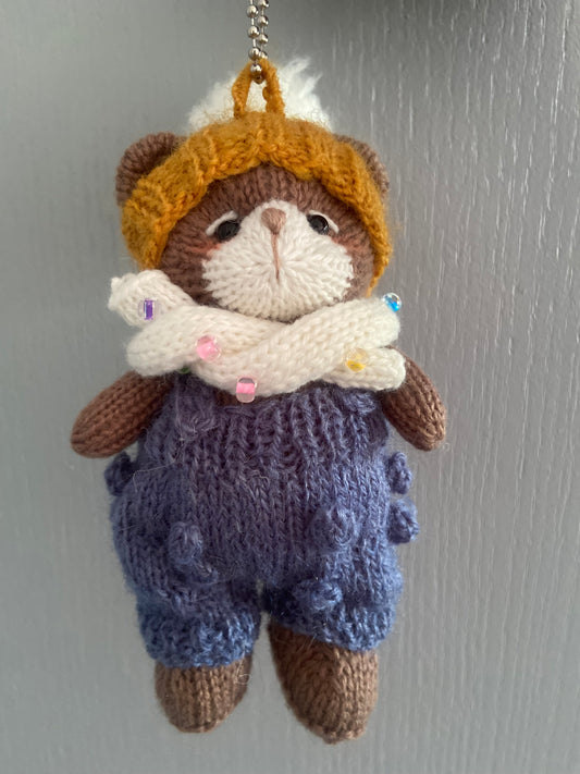猫吟花夏 Teddy bear blue jumper