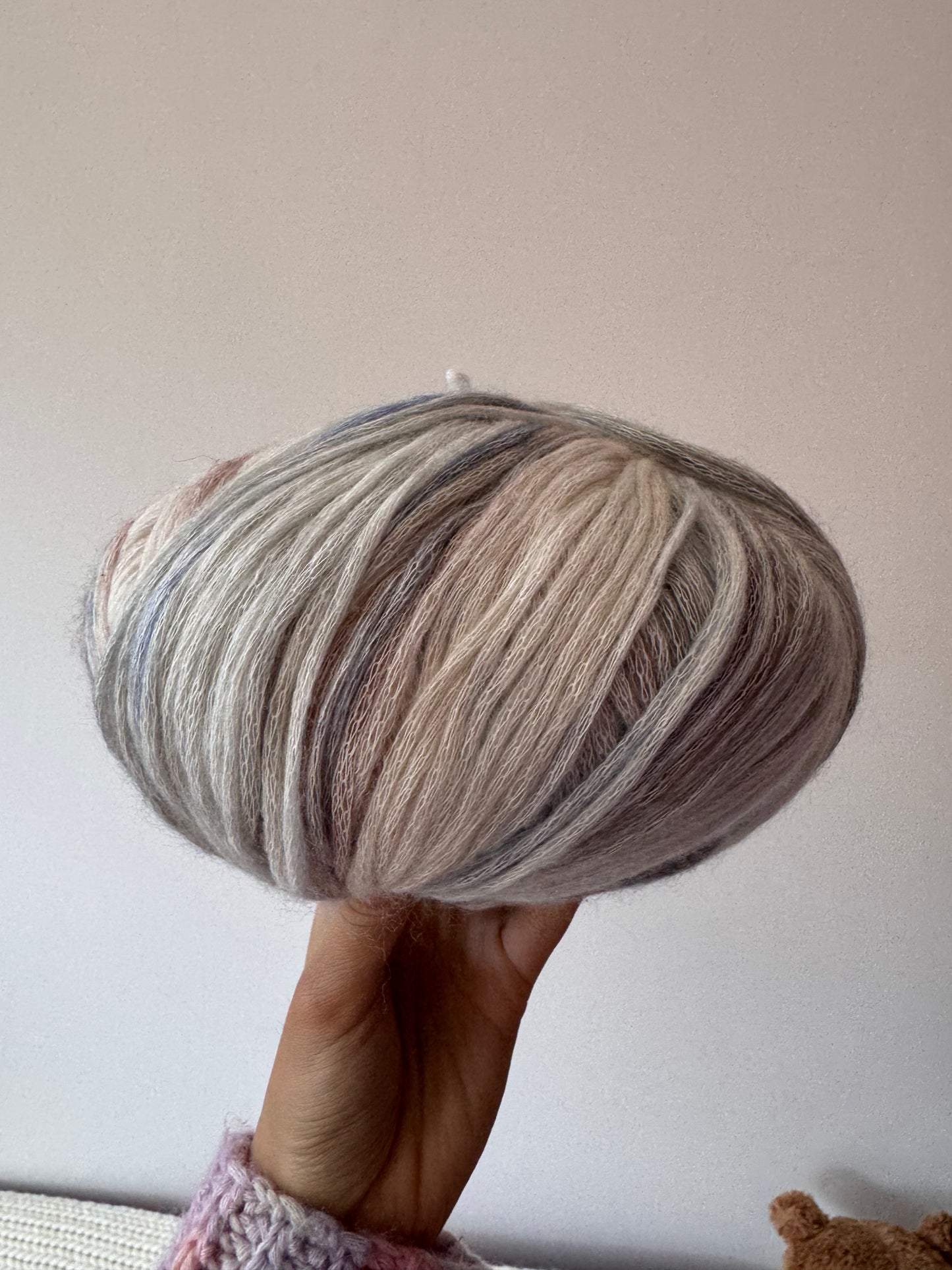 SHIKE Cloud-Cluster Multicolor Rainbow Yarn for Knitting&Crocheting.Soft Wool Acrylic Cotton Blended Yarn.Gradient Space-Dyed Air Yarn