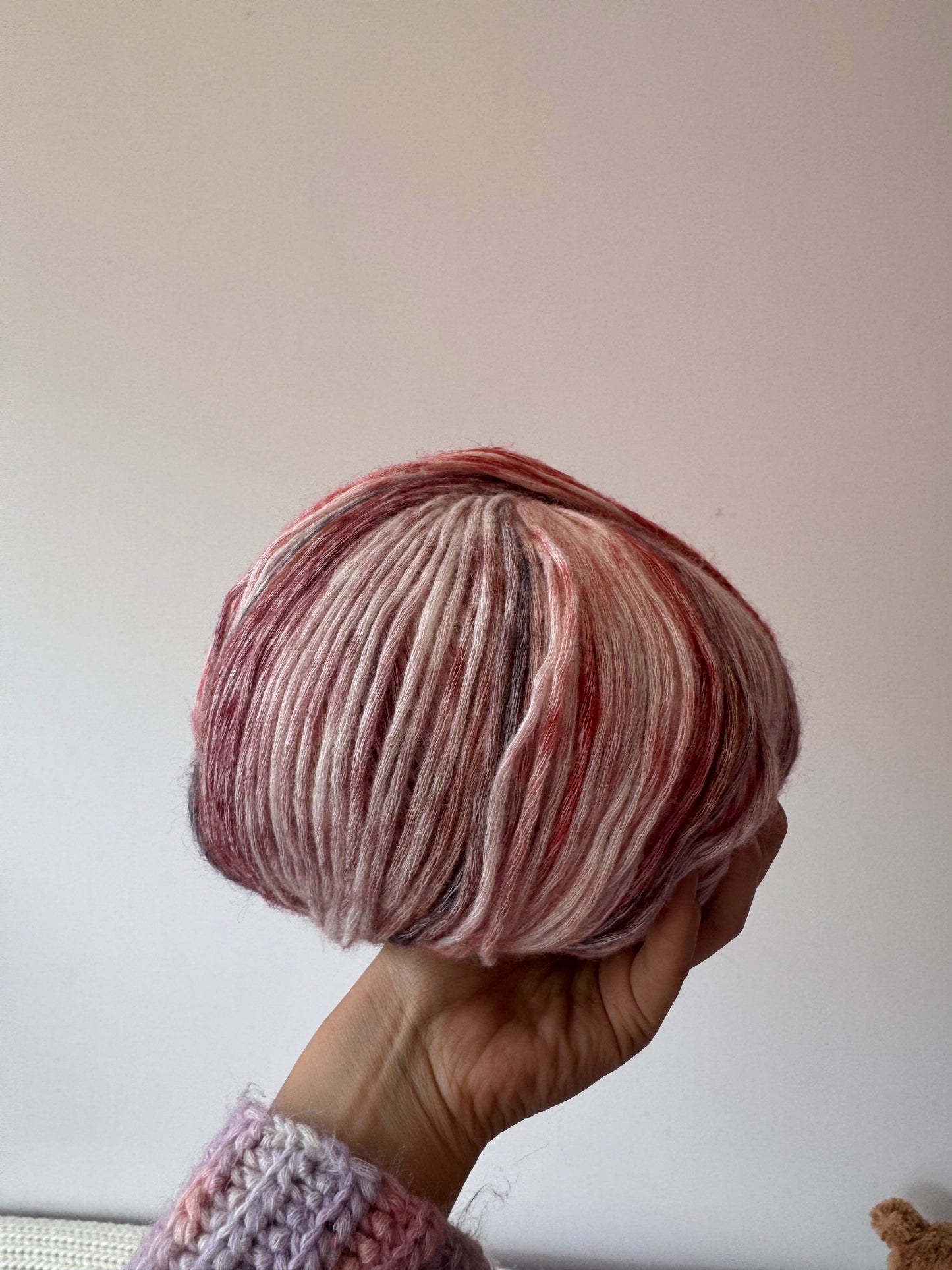 SHIKE Cloud-Cluster Multicolor Rainbow Yarn for Knitting&Crocheting.Soft Wool Acrylic Cotton Blended Yarn.Gradient Space-Dyed Air Yarn
